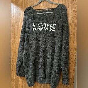 Torrid Charcoal Plush Pullover Sweater